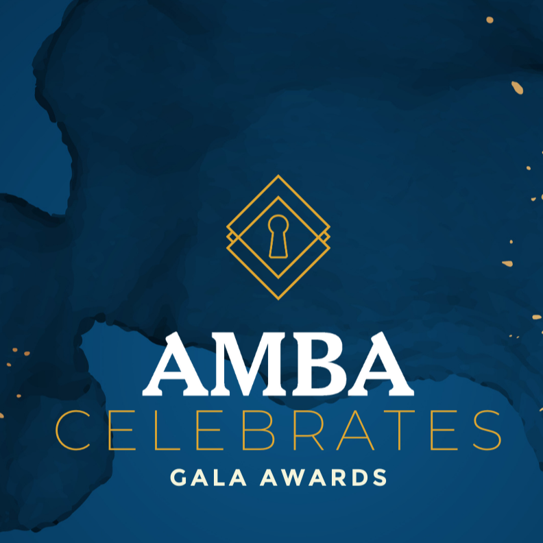 A wordmark logo for the AMBA CELEBRATES gala awards